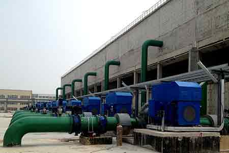 KPS系列单级双吸离心泵在江苏虹港石化使用现场
